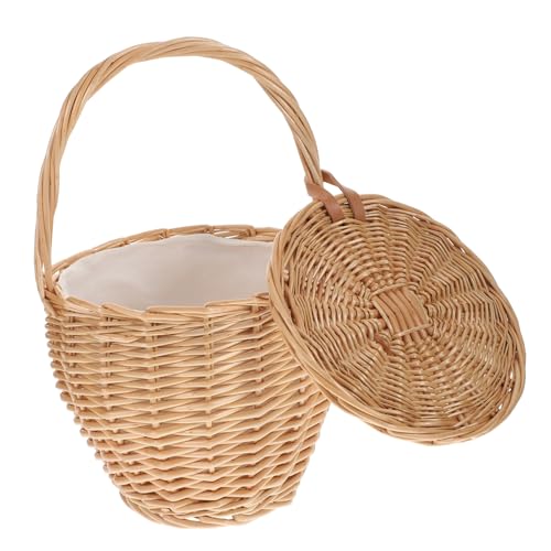VICASKY Handgewebte Kleine Rattan Handtasche Damen Sommerliche Strandtasche Tragbare Urlaubstasche Geeignet für Partys Shopping Geschenkidee Zufällige Farbe VICASKY Handgewebte Kleine Rattan Handtasche Damen Sommerliche Strandtasche Tragbare Urlaubstasche Geeignet für Partys Shopping Geschenkidee Zufällige Farbe von VICASKY
