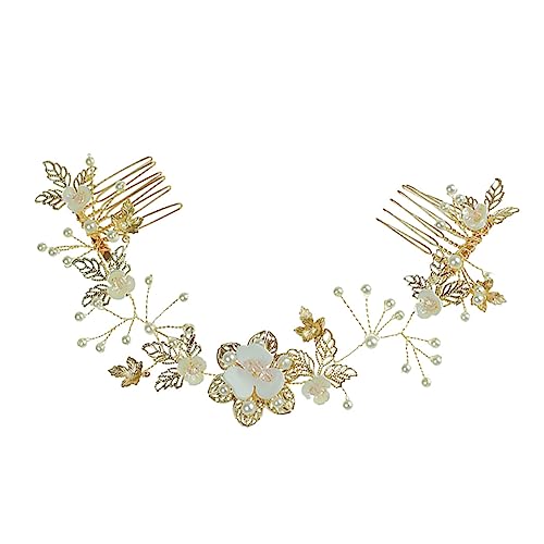 VICASKY Kopfschmuck Für Hochzeiten Haarkamm Doppelseitige Haarspange Für Brautjungfer Frauen Hochzeit Verlobungsparty Abendparty Blumenmädchen Kopfschmuck von VICASKY