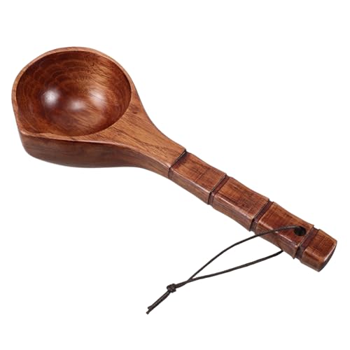 VICASKY Holzlöffel Schöpft Wasser Shampoo-spülbecher Küchenkelle Aus Holz Schöpflöffel Im Chinesischen Stil Gartenkelle Löffel Sauna-schöpflöffel Wasserkelle Aus Holz Schöpfbecher Coffee von VICASKY