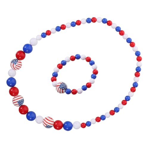VICASKY Holzperlenanhänger Ornament Mädchen Halskette Perlenketten Für Party Halskette Choker Dekor Armband Bastelset Für Anfänger Kreative Halsanhänger Bunte Perlenkette von VICASKY