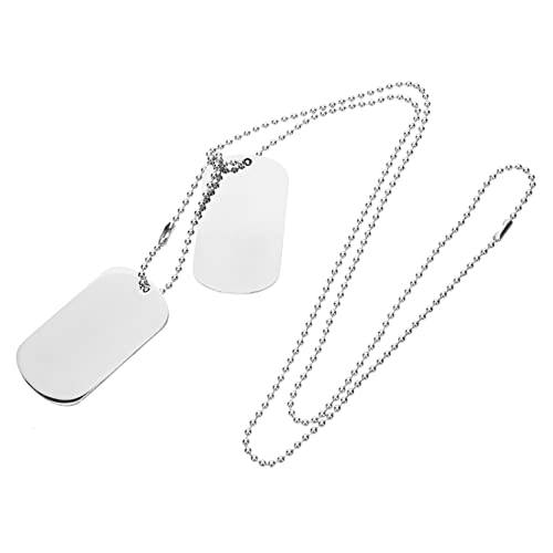 VICASKY Hundemarken Kette Herren Doppelseitiger Dog Tag Anhänger und Stilvolle Halskette für Männer Perfektes von VICASKY