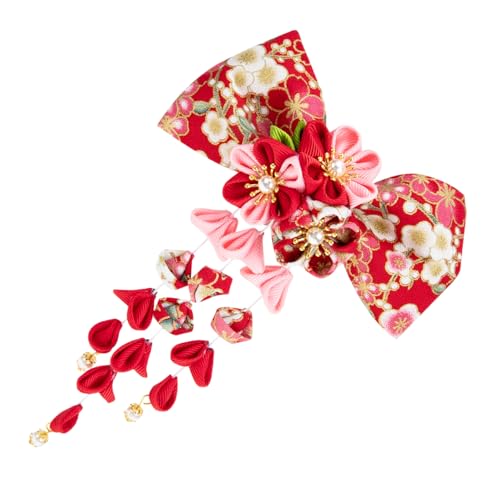 VICASKY Japanische Haarnadel mit Blumen und Quasten Design Kimono Haarspange für Damen Eleganter Haarschmuck für Abschlussfeier Einfache Anwendung Hält Zurück Stilvolle Frisur Accessoire von VICASKY