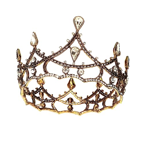 VICASKY Junge Mädchen Krone Goldene Party-haarkrone Retro Kopfbedeckung Kinderkopf-accessoire Schöner Schmuck-requisite Für Geburtstage Hochzeiten Und Festzüge von VICASKY