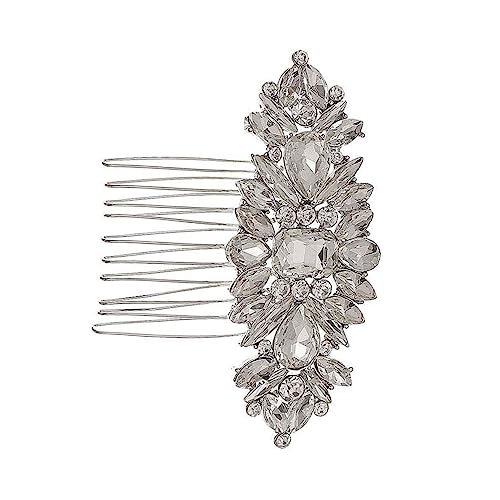 VICASKY Kamm Haarschmuck Glanz Kopfschmuck Kamm Clip Silber Retro-stil Ethno-legierung Damen Bräute Schwestern Verwandte Hochzeit Party Festtagskleidung von VICASKY