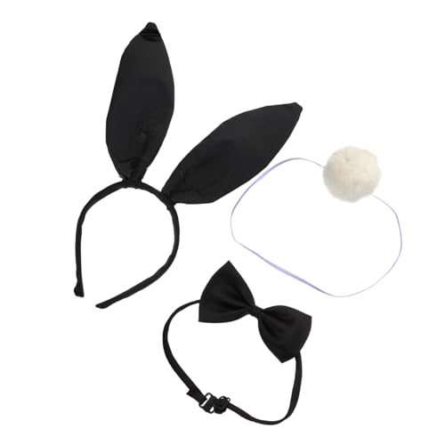 VICASKY Hasenohren Haarreif Satz Mit Fliege Und Kostüm Zubehör Für Damen Wiederverwendbare Hasen Cosplay Requisiten Für Karneval Und Ostern von VICASKY