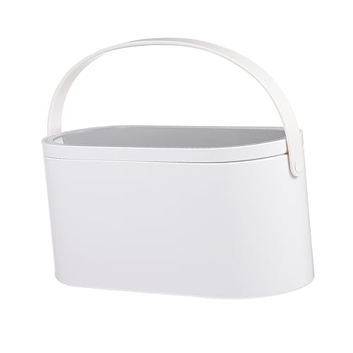 VICASKY Kasten Schminkspiegel Make-up-etui Reise-led-kosmetikspiegel Make-up-organisator Reisen Spiegel Reisen Machen Sie Den Spiegel Mit Beleuchtungsreisen Fall Glas Weiß von VICASKY