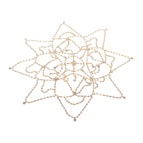 VICASKY Kette für Stirn mit Strasssteinen Haarschmuck für Damen für Hochzeiten Braut und Anlässe Goldfarbe und Stilvolle Kopfbedeckung von VICASKY