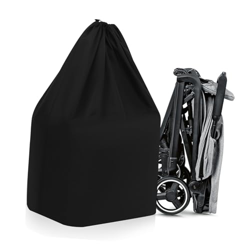 VICASKY Kinderwagen Aufbewahrungstasche für Flugzeugreisen Robuste Gate Check Reisetasche mit Verschließbarem Kordelzug Kompatibel mit Meisten Modellen Reißfestes Material Praktische von VICASKY