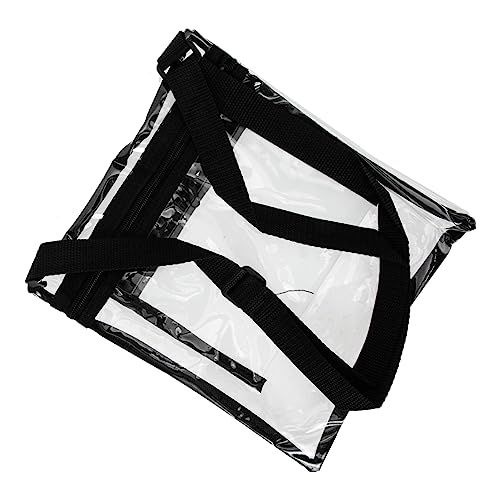 VICASKY Klarer Multifunktions Umhängetasche Tragbare Transparente Sporttasche mit Verstellbarem Schultergurt für Events Festivals und Freizeitaktivitäten Schwarz von VICASKY
