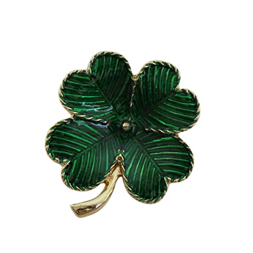 VICASKY Kleeblatt Brosche Vintage Grün Vierblättrig Anstecknadel für St Patrick'S Day Hochzeit Party Dekoration für Damen und Mädchen Geeignet für Pullover Jacken Mäntel Kleider von VICASKY