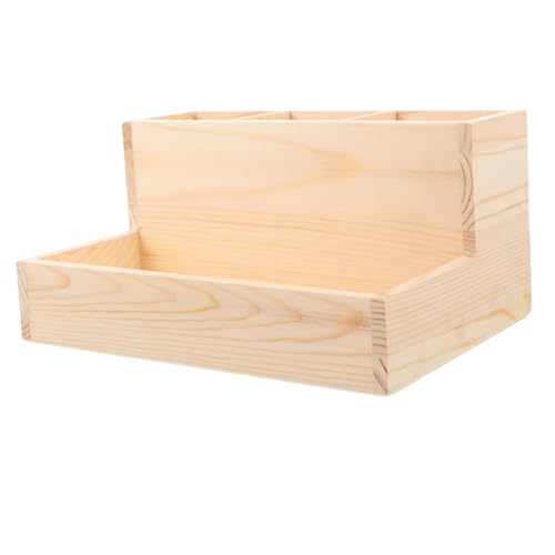 VICASKY Kleiner Make-up-organizer Lagerung Desktop-make-up-organizer Nagel Schminktisch Make -up -organisator Schreibtisch Organisatoren Und Halter Utensil Pinselorganisator Holz von VICASKY