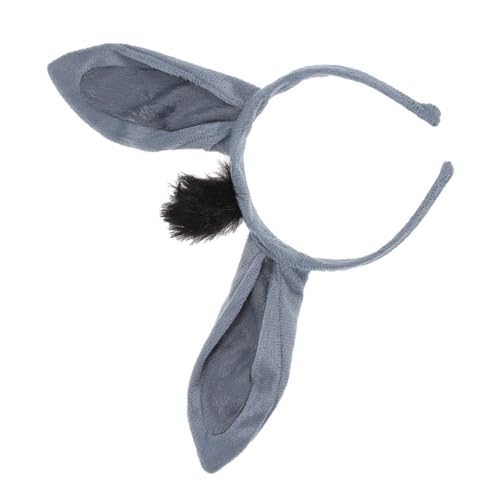 VICASKY Kleines Esel-Stirnband Mädchenstirnbänder Bands Esel-Tier-Kopfschmuck Haarband tierhaarreifen tierohren haarreif Tier-Stirnband-Requisite Tierohren Erwachsener Stoff Grey VICASKY Kleines Esel-Stirnband Mädchenstirnbänder Bands Esel-Tier-Kopfschmuck Haarband tierhaarreifen tierohren haarreif Tier-Stirnband-Requisite Tierohren Erwachsener Stoff Grey von VICASKY