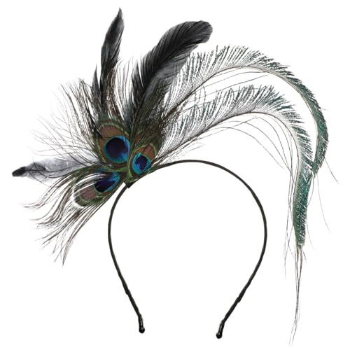 VICASKY Stirnband Kopfschmuck Für Party Hochzeit Federkopfschmuck Stirnband Für Cosplay Fotografie Federschmuck Für Festival Karneval von VICASKY