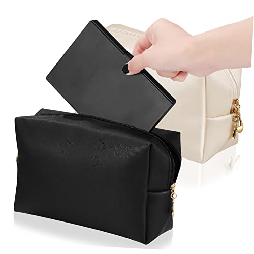 VICASKY Kosmetiktasche 2 Stück PU Make Up Tasche für Reisen Wasserabweisende Kulturbeutel mit Reißverschluss Multifunktional und Leicht für Damen und Outdoor Aktivitäten von VICASKY