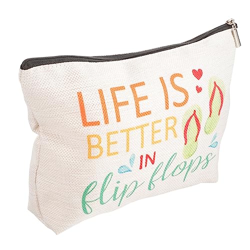 VICASKY Kosmetiktasche Aus Baumwoll-leinen Reißverschlusstasche Organizer-Tasche Für Reise Und Outdoor Aufbewahrungstasche Für Kosmetikprodukte Und Schmuck Leicht Und Kompakt Geeignet von VICASKY