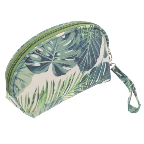 VICASKY Kosmetiktasche Mit Reißverschluss Reise-Make-up-Tasche Für Damen Kulturbeutel Aus Canvas Make-up-Tasche Mit Fächern Schminktasche Für Handtasche Monstera-Muster von VICASKY