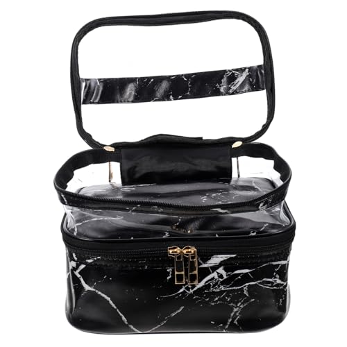 VICASKY Kosmetiktasche mit Reißverschluss Tragbare Kulturbeutel für Damen und Herren Doppellagige Hautpflegetasche aus PVC Transparent für Reisen und Alltag von VICASKY