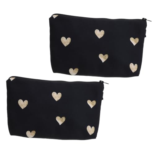 VICASKY 2stücke Kleine Kosmetiktasche Für Handtasche Reißverschlusstasche Stoffmuster Make-up-Organizer-Beutel Reise-kulturbeutel Schminktasche Für Damen von VICASKY