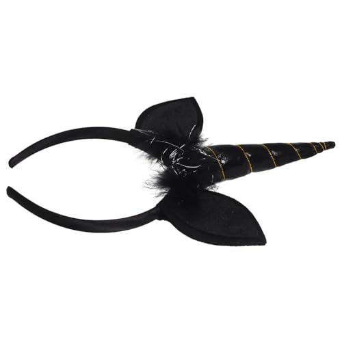 VICASKY Einhorn-haarreifen Schwarz Party-kopfbedeckung Junge Mädchen-haar- Cosplay-kopfschmuck Aus Hochwertigem Material Leicht Und Verarbeitet von VICASKY