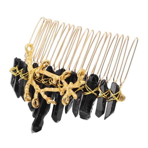 VICASKY Natürlicher Kristall Haarkamm Für Frauen Handgefertigte Hochzeits-haaraccessoires Eleganter Braut Haarkamm Mit Goldzweig-design Für Besondere Anlässe von VICASKY