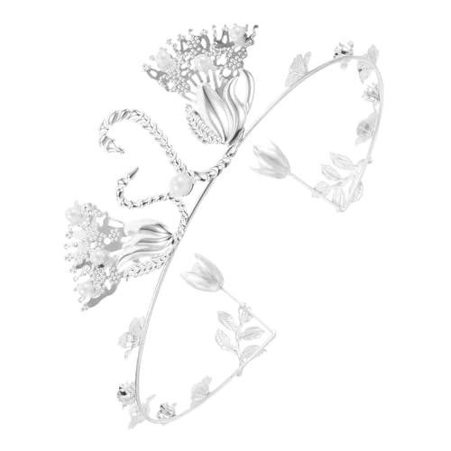 VICASKY Kronen-tortenaufsatz Kleine Tiara Mini-kronen-tortenaufsatz Mit Perlen Und Blumen Für Geburtstag Hochzeit Partydekoration von VICASKY