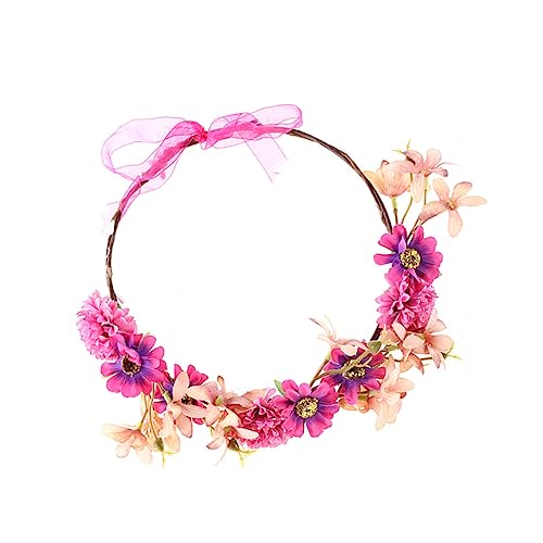 VICASKY Künstlicher Daisy Blumenkranz für Damen Bunter Haarschmuck mit Sonnenblumen Design für Partys Cosplay und Fotoshootings Leicht und Rutschfest Sorgt für Einen Unvergesslichen Look von VICASKY