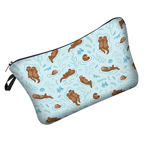 VICASKY Kulturbeutel Faltbarer Schminktäschchen Kosmetiktasche für und Männer Kleiner Reise Organizer mit Reißverschluss für Toilettenartikel von VICASKY