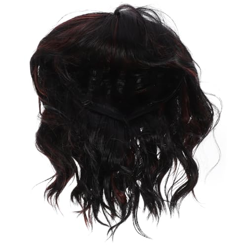 VICASKY Kurze Damenperücke Aus Kunsthaar Gewellte Perücke Für Schwarze Damen Leicht Und Angenehm Zu Tragen Geeignet Für Partys Hochzeiten Und Alltag von VICASKY