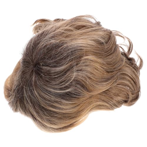 VICASKY Gelbe Kurzhaarperücke Für Damen Lockige Lace Front Perücke Realistische Gewellte Partyhaarperücke Aus Hochwertigem Material von VICASKY