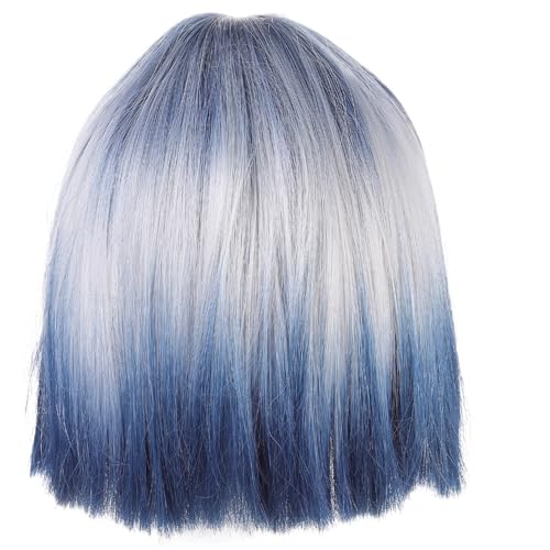 VICASKY Kurzhaar perücke mit seitlichem schrägem Ponyersatz Ombre farbverlauf Weiches Leichtes Haar für Damen Party Cosplay und Alltag Strapazierfähiges Material Modisches Accessoire von VICASKY