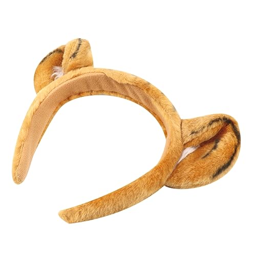 VICASKY Kuscheliges Tigerohren Haarband Für Frauen Und Männer Adorable Tierohren Haarschmuck Für Partys Und Cosplay Leicht Und Bequem Aus Hochwertigem Plüsch Als Fotorequisite von VICASKY