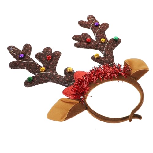 VICASKY LED Rentier Geweih Haarreif Weihnachten Elastisch mit Leuchtenden Lichtern Komfortabel und Rutschfest für Erwachsene Festliche Weihnachtsdeko für Partys und Familienfeiern von VICASKY