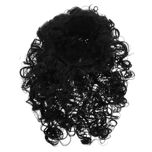 VICASKY Lange Afro Lockenperücke Damen Schwarz Synthetische Faser Natürlich Lockig Komfortabel Sitzend Vielseitig für Alltag Party Hochzeit Cosplay von VICASKY