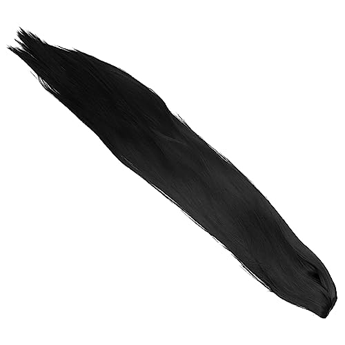 VICASKY Lange Gerade Damen Perücke Schwarze Cosplay Wig aus Hitzebeständigem Synthetikfaser für Partys und Events Haarkappen und Kamm von VICASKY