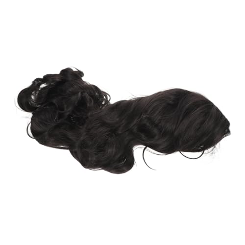 VICASKY Lange Schwarze Gewellte Perücke Damen Hitzebeständig Mittlerer Scheitel Natürliche Locken Bequeme Passung Langes Haar für Halloween Cosplay Themenpartys Vielseitige Damenperücke von VICASKY