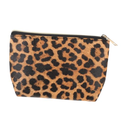 VICASKY Leopard Muster Kosmetiktasche Für Damen Große Tragbare Make-up Tasche Mit Reißverschluss Multifunktional Für Reisen Und Aufbewahrung Von Kosmetik Und Toilettenartikeln von VICASKY