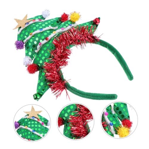 VICASKY Leuchtendes Weihnachtsbaum Stirnband mit Lichtern Festlicher Kopfschmuck für Erwachsene und Modisches Xmas Accessoire zur Weihnachtsdeko und Party Auffälliges Weihnachtsbaum von VICASKY