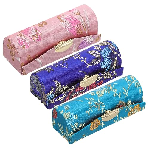 VICASKY Lippenstiftetui 3 Stück Halter Für Damen Tragbares Make up Reiseetui Kompakte Lippenstifthalter Für Handtasche Eleganter Organizer Für Kosmetik Und Kleine Accessoires von VICASKY