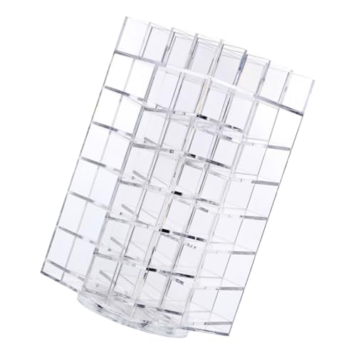 VICASKY Lippenstifthalter 2,5mm Drehbar 64 Löcher Mehrschichtiger Acryl Lippenstift Organizer Kosmetikaufbewahrung Platzsparend für Schlafzimmer von VICASKY