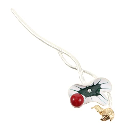 VICASKY Lotus Haarnadel Für Kopfstück Retro Haarstab Stil Für Damen Lotus Haar Essstäbchen Traditionelle Haarstäbe Klassische Blumen Haarnadel Hochzeits Haarschmuck von VICASKY