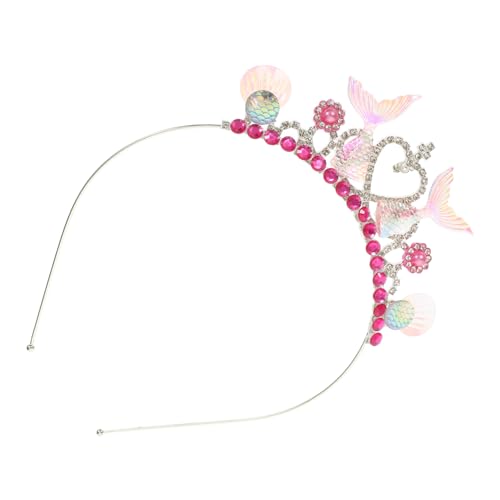 VICASKY Stirnband Für Mädchen Meerjungfrau Kopfschmuck Strass-tiara Mit Haarschmuck Für Partys Stirnband Haarband Cosplay-kopfschmuck Schöne Kopfbedeckungen von VICASKY