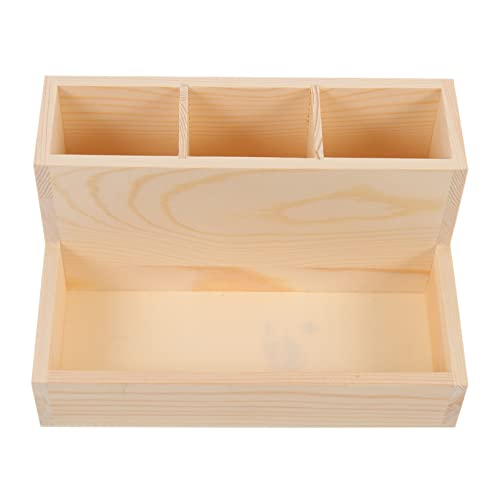 VICASKY Maniküre Werkzeuge Aufbewahrungsbox aus Holz Organizer für Nagelkunst Pinsel und Wattepad Kompakt und Modern für Nail Art Zubehör und Schreibtischgestaltung von VICASKY