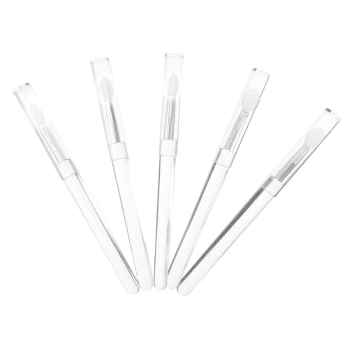 VICASKY 5stücke Teiliges Silikon Lippenpinsel Und Maskenapplikator Wiederverwendbare Langlebige Make-up-tools Für Lippenbalsam Lip Gloss Und Augencreme Transparent Sanft Zur Haut Für von VICASKY
