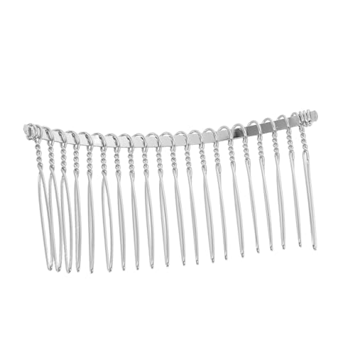 VICASKY Metal Braut Haarkamm Zähne Silberfarbener DIY Haarschmuck für Schleier Hochzeitskopfschmuck aus Langlebigem Metall Vielseitig für Brautschmuck und Steckfrisuren Geeignet von VICASKY