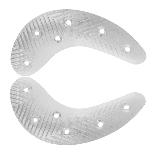 VICASKY Metall Fersenschutz Schuh Reparatur Halbmond Fersenpolster aus Robustem Eisen Rutschfest Formstabilisierend für Herren Schuhe Einfache Montage zur Sohlenverlängerung von VICASKY