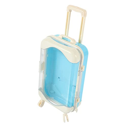 VICASKY Mini-Koffer Kinderspielzeug interaktives travel Trunk Träger Puppe kinderkoffer zum draufsitzen babyspielzeug Koffer für das Spielhaus Koffer Plastik Blue von VICASKY