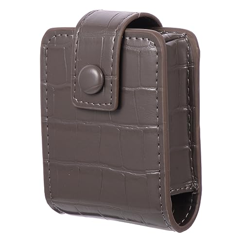 VICASKY Mini Kosmetiktasche mit Spiegel und Lippenstifthalter Tragbare Makeup Tasche für Damen Kompakte Lippenstift Aufbewahrungstasche in Schlichtem für Unterwegs und Tägliche Nutzung von VICASKY