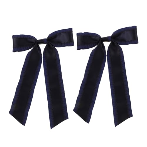 VICASKY Modische Haarnadel Für Mädchen Haarnadel Mit Samtschleife Haarspange Mit Schwarzer Schleife Haarschmuck Für Frauen Dunkle Schleife von VICASKY