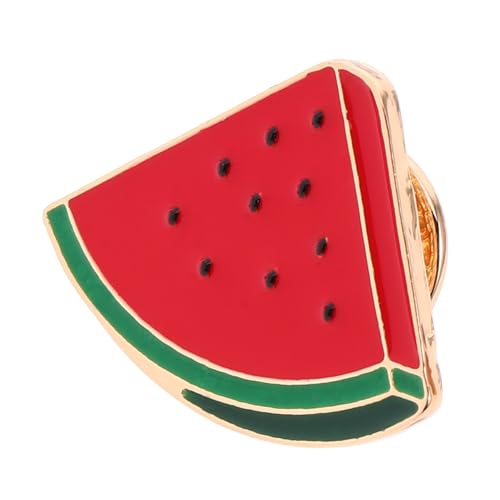 VICASKY Modische Wassermelonen Brosche aus Zinklegierung Eleganter Anstecker für Cardigans Pullover Kleider und Schals Stabiler Clip für Damen Kreativer Frucht Lapel Pin von VICASKY