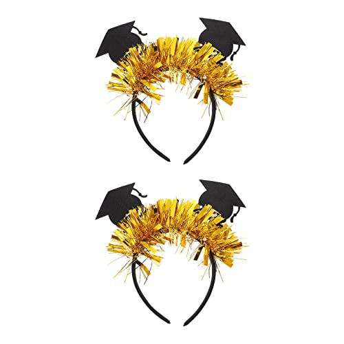 VICASKY 2stücke Doktorhut Stirnband Für Abschlussfeier Mini-hut-haarband Abschluss-kopfschmuck Langlebig Und Praktisch Geeignet Für Erwachsene von VICASKY